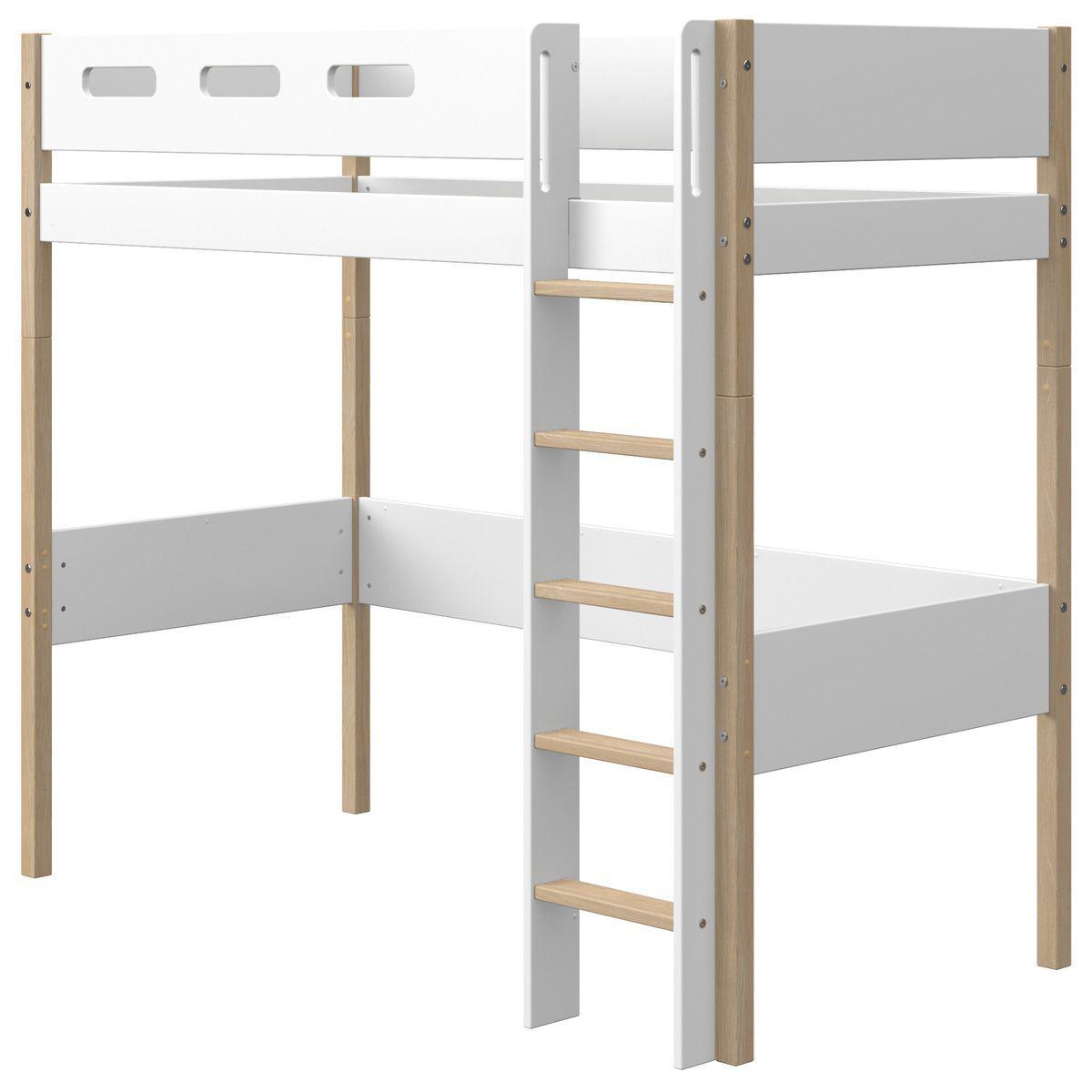 Hochbett 200x90cm NOR Flexa Eiche-weiß