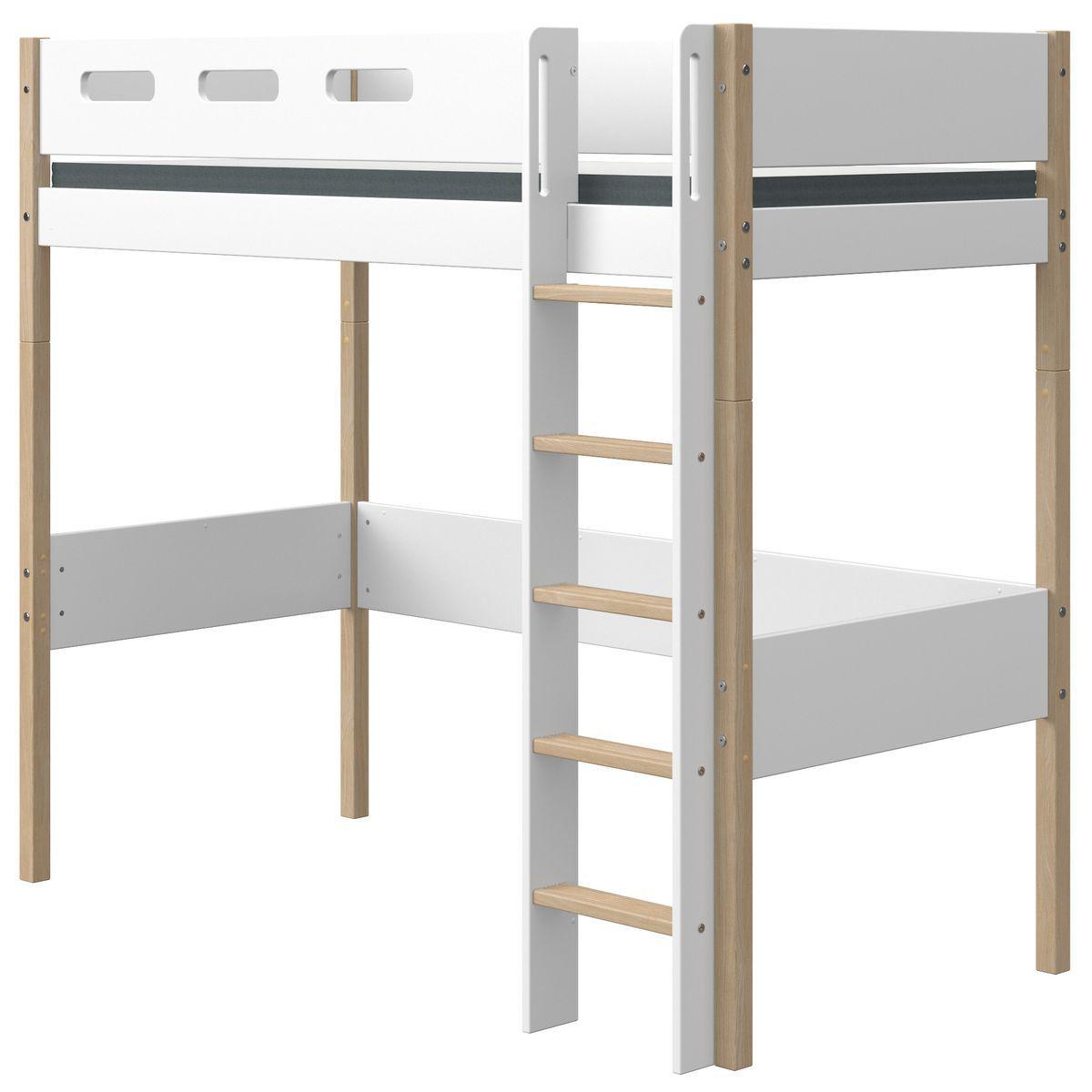 Hochbett 200x90cm NOR Flexa Eiche-weiß