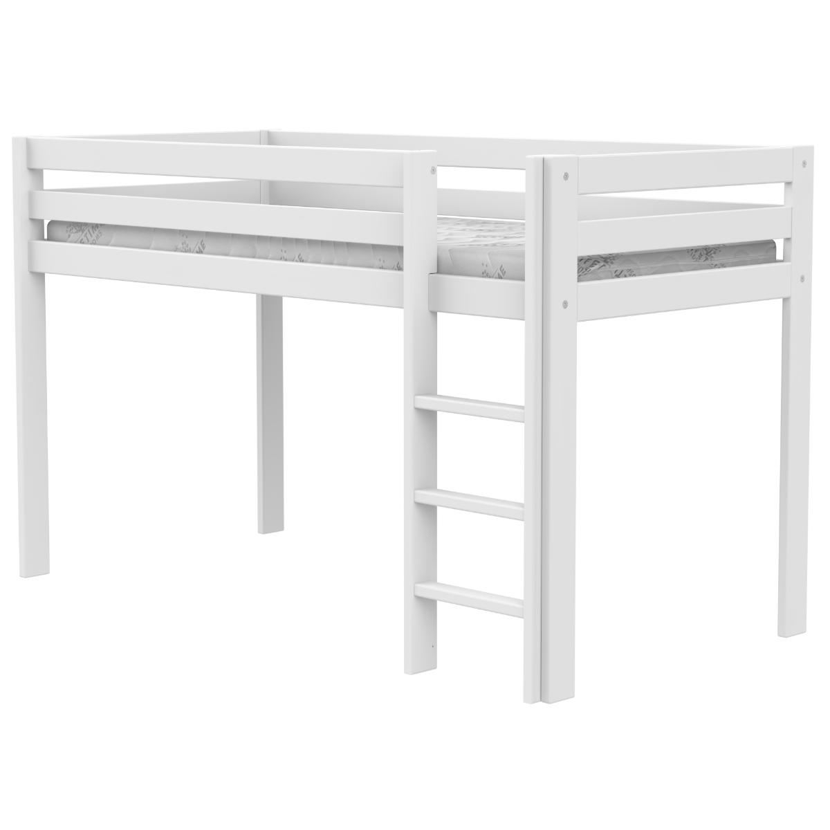 Hochbett 90x200cm ELEMENTS Lifetime weiß