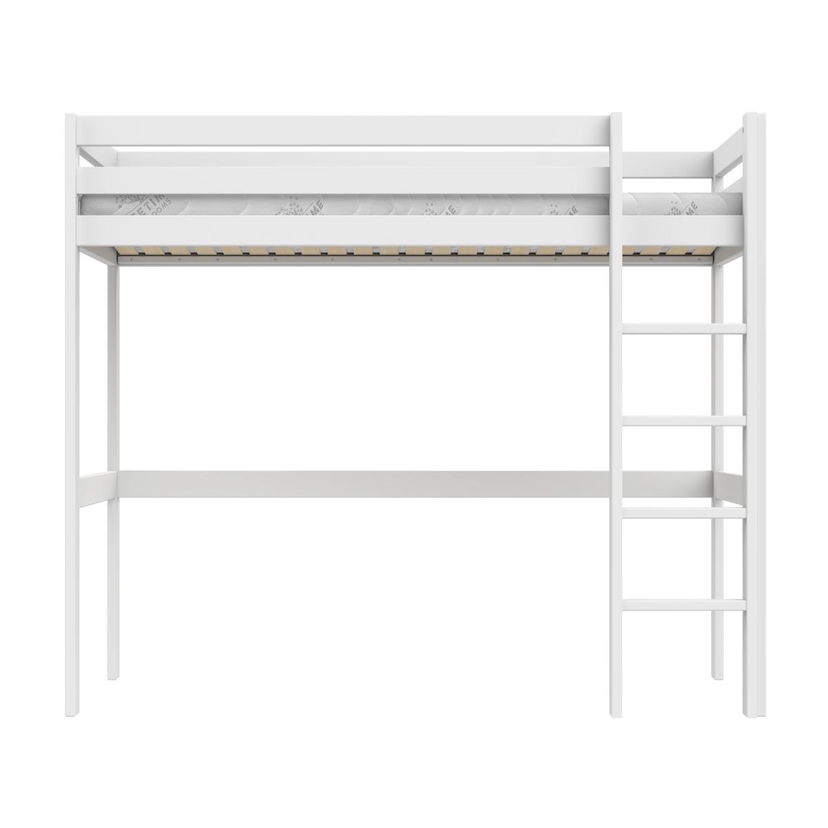 Hochbett 90x200cm ELEMENTS Lifetime weiß