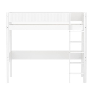 Hochbett 90x200cm WHITE FLEXA Legs F.Wht.  Schiene F.Wht.