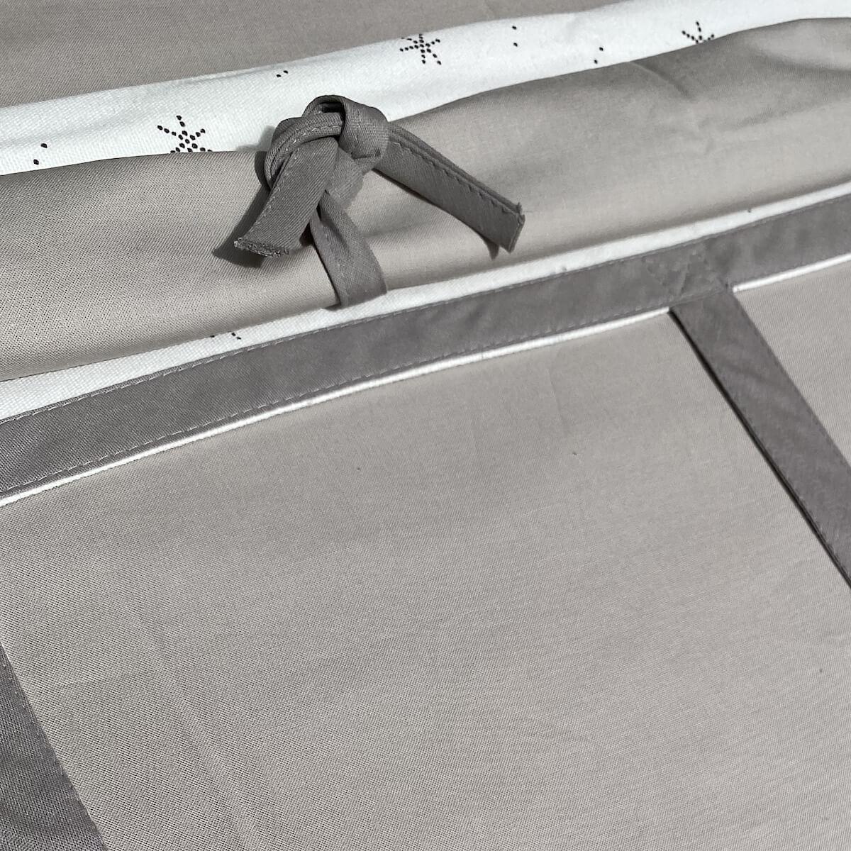 Hochbett-Dach hoch KASVA mit Textilien Viena grey 