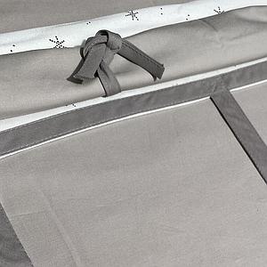 Hochbett-Dach hoch KASVA mit Textilien Viena grey 