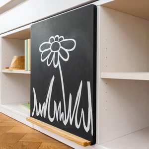 Hochbett halbhoch-Regal KASVA Buche massiv weiß-lackiert 