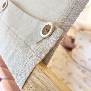 Hochbett KASVA Buche weiß lackiert mit Dachaufbau Eiche massiv + Betthimmel