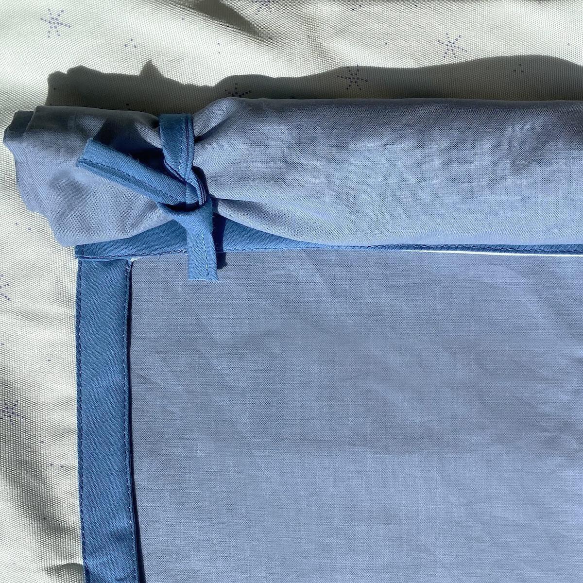 Hochbett KASVA mit Textilien Viena green and blue 