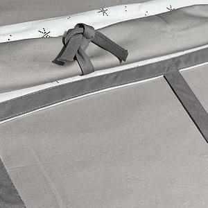 Hochbett KASVA mit Textilien Viena grey 