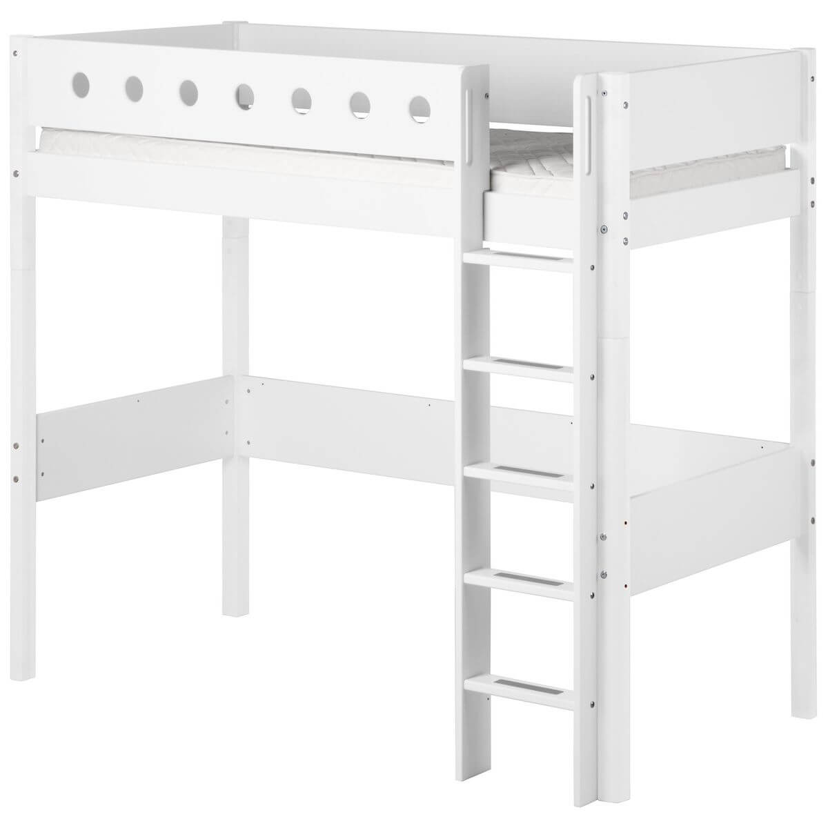 Hochbett mitwachsend 90x200cm WHITE Flexa weiß-weiß