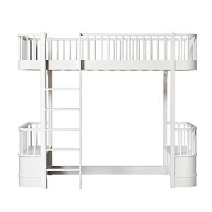 Hochbett mitwachsend 90x200cm WOOD ORIGINAL Oliver Furniture weiß