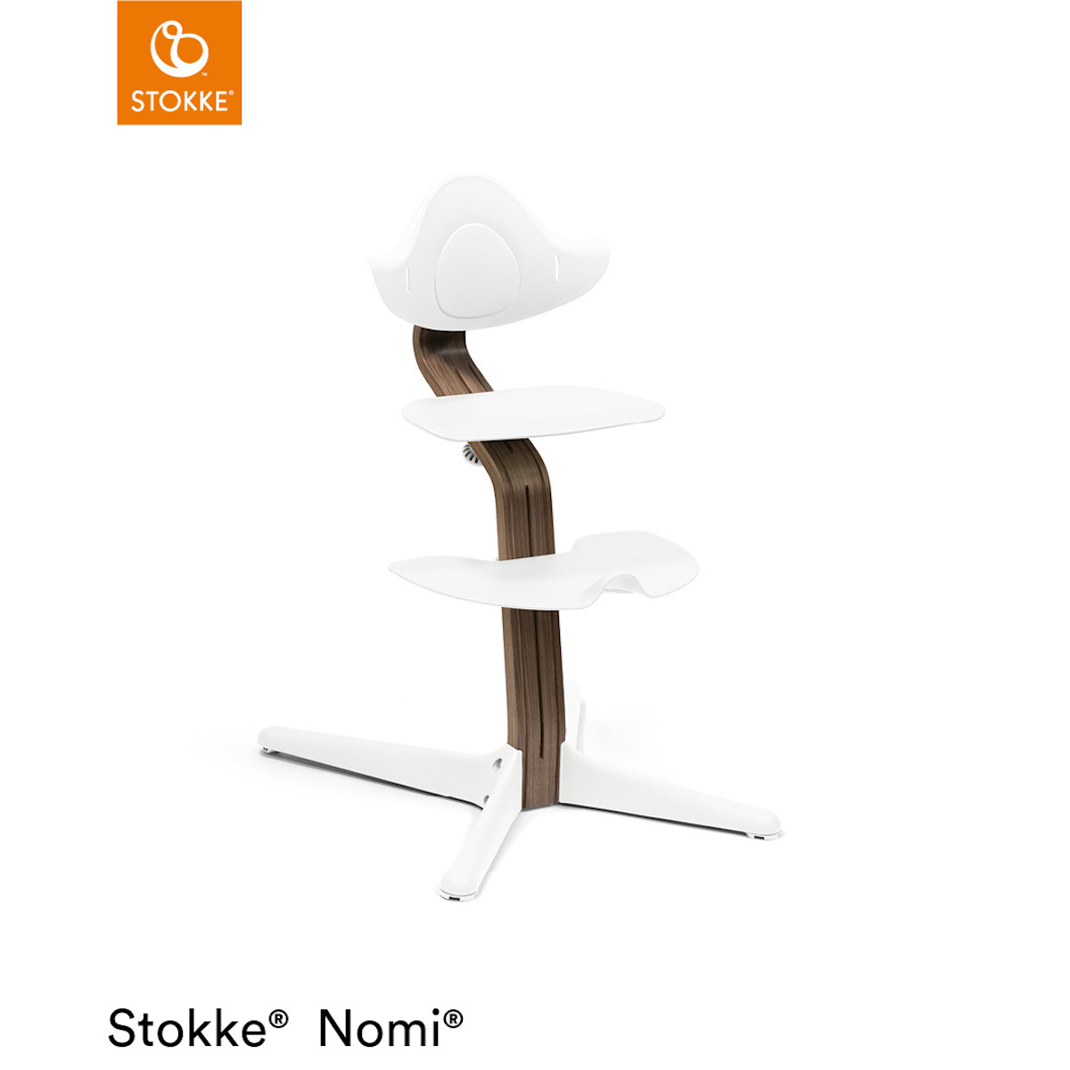 Hochstuhl NOMI Stokke Walnuss-weiß