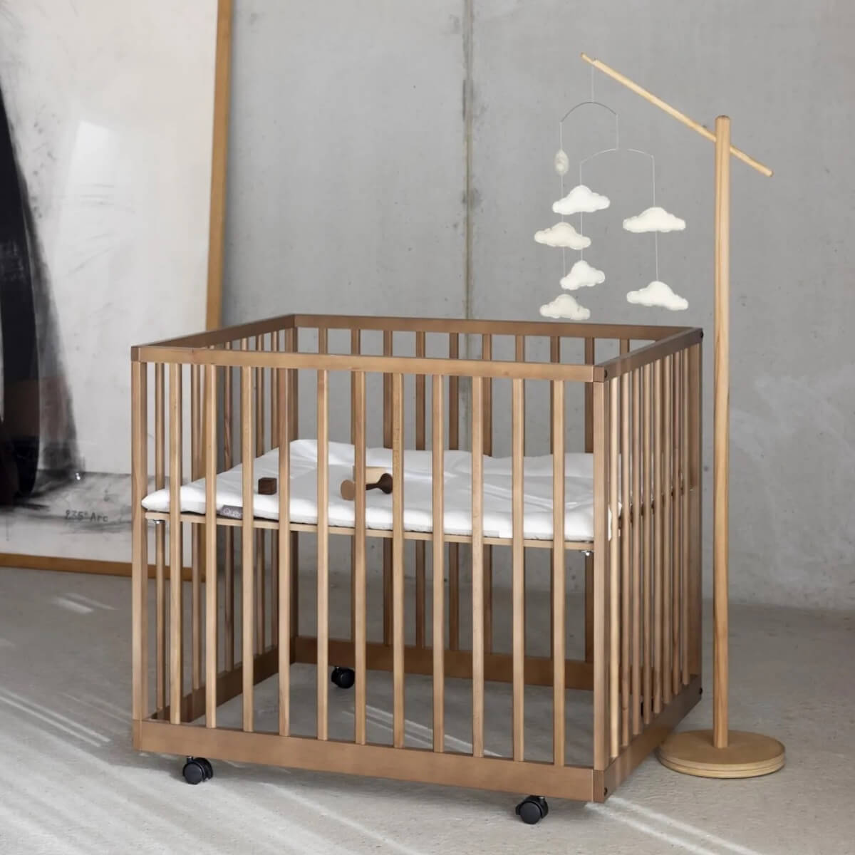 Holzbein für Mobile Quax