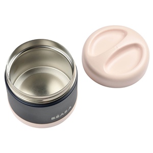 Isotherme Edelstahl-Portion 500ml Beaba hellrosa-nachtblau