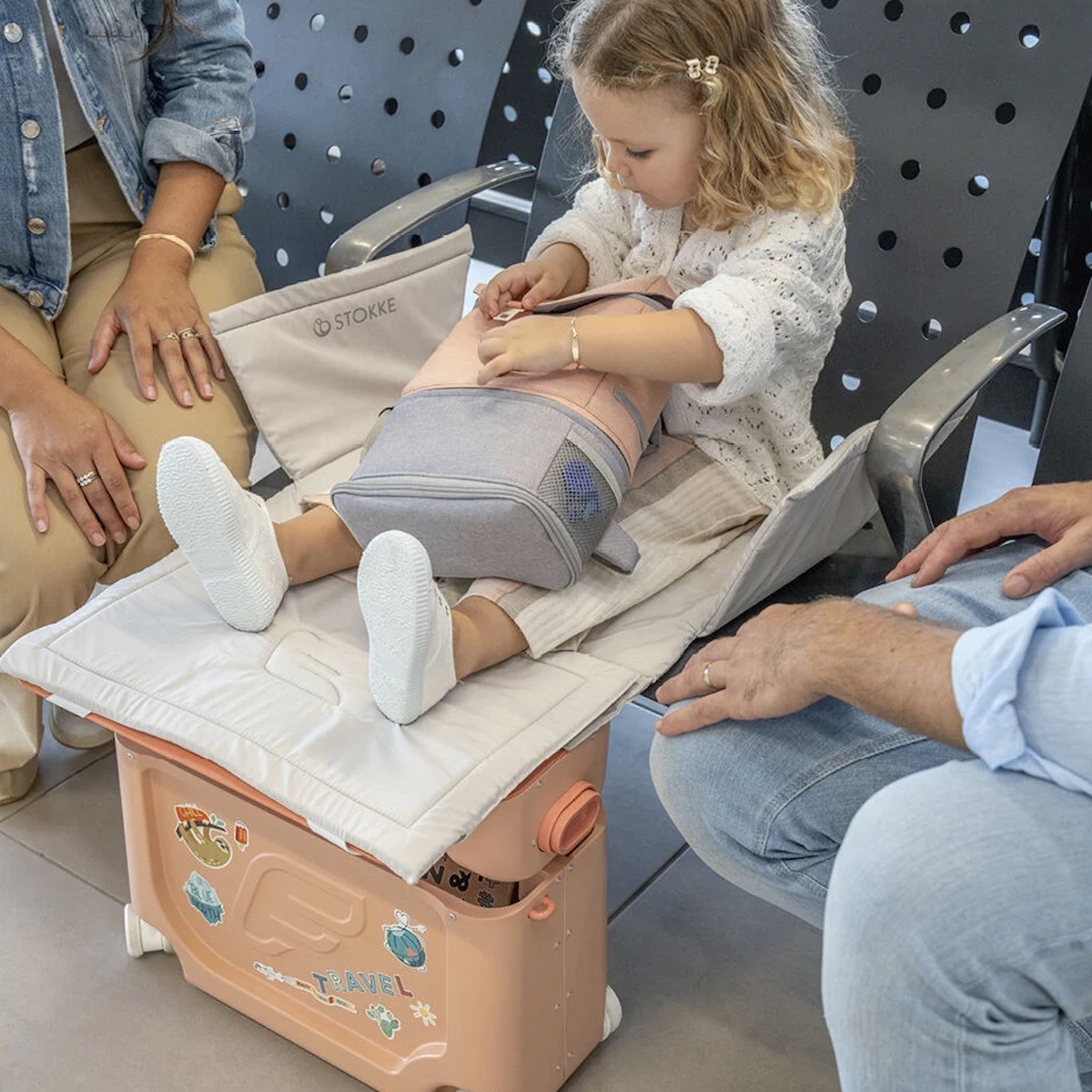 JETKIDS Bettkoffer Sokke Coral Pink