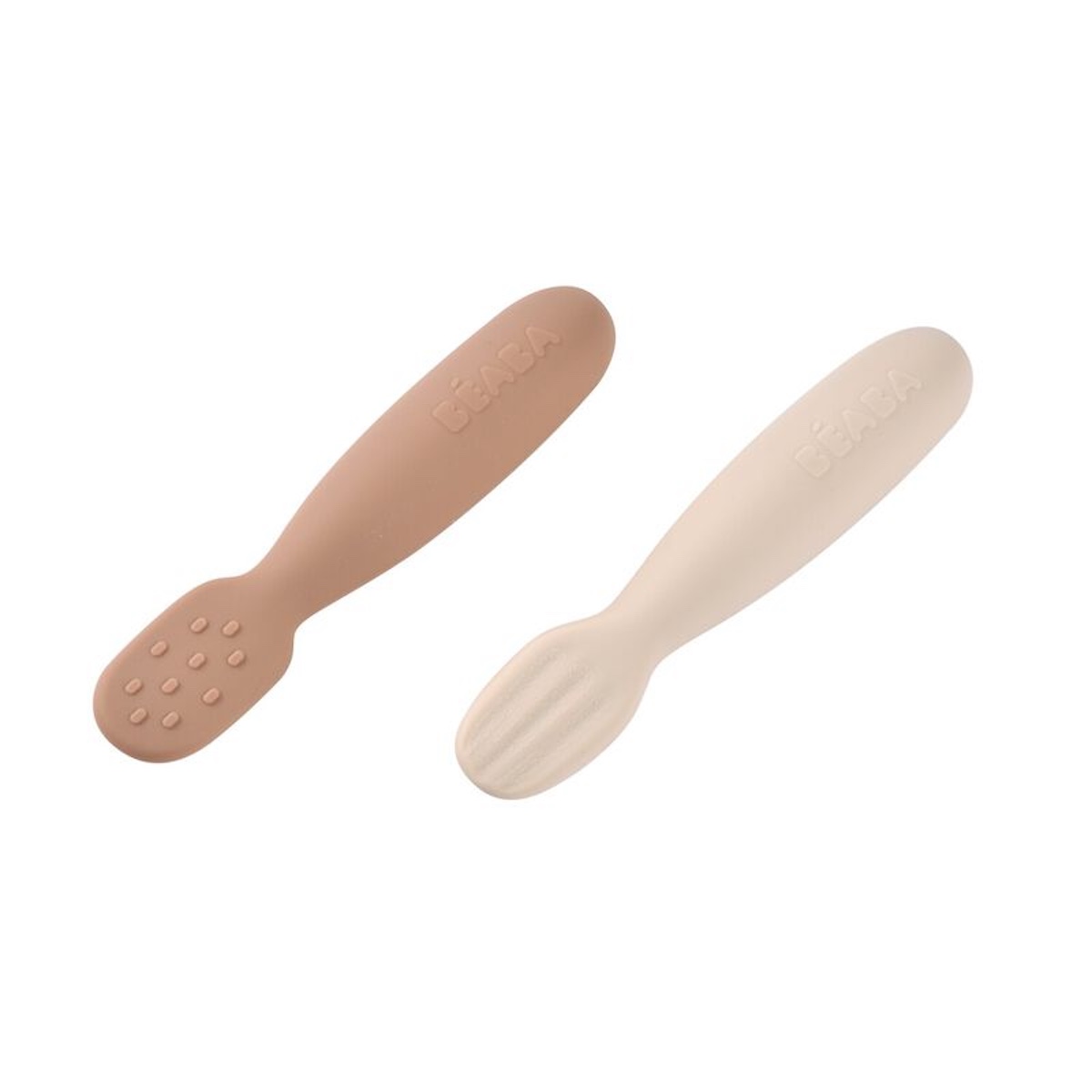 Jeu de 2 pré-cuillères en silicone Beaba pralin argile