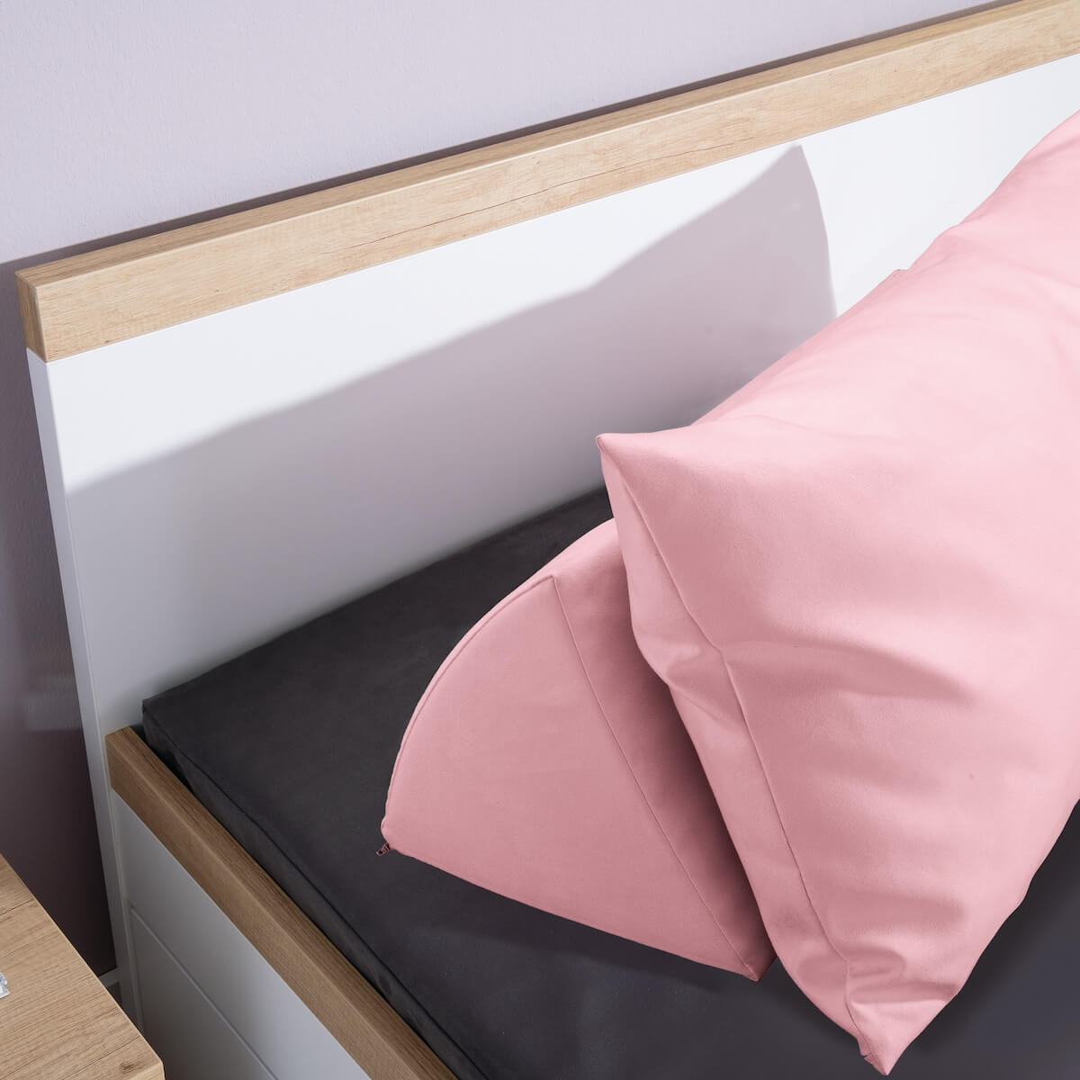 Jugendbett, 120 x 200 cm ohne Matratze und ohne Lattenrost OSCAR Paidi Eiche Nebraska / weiß