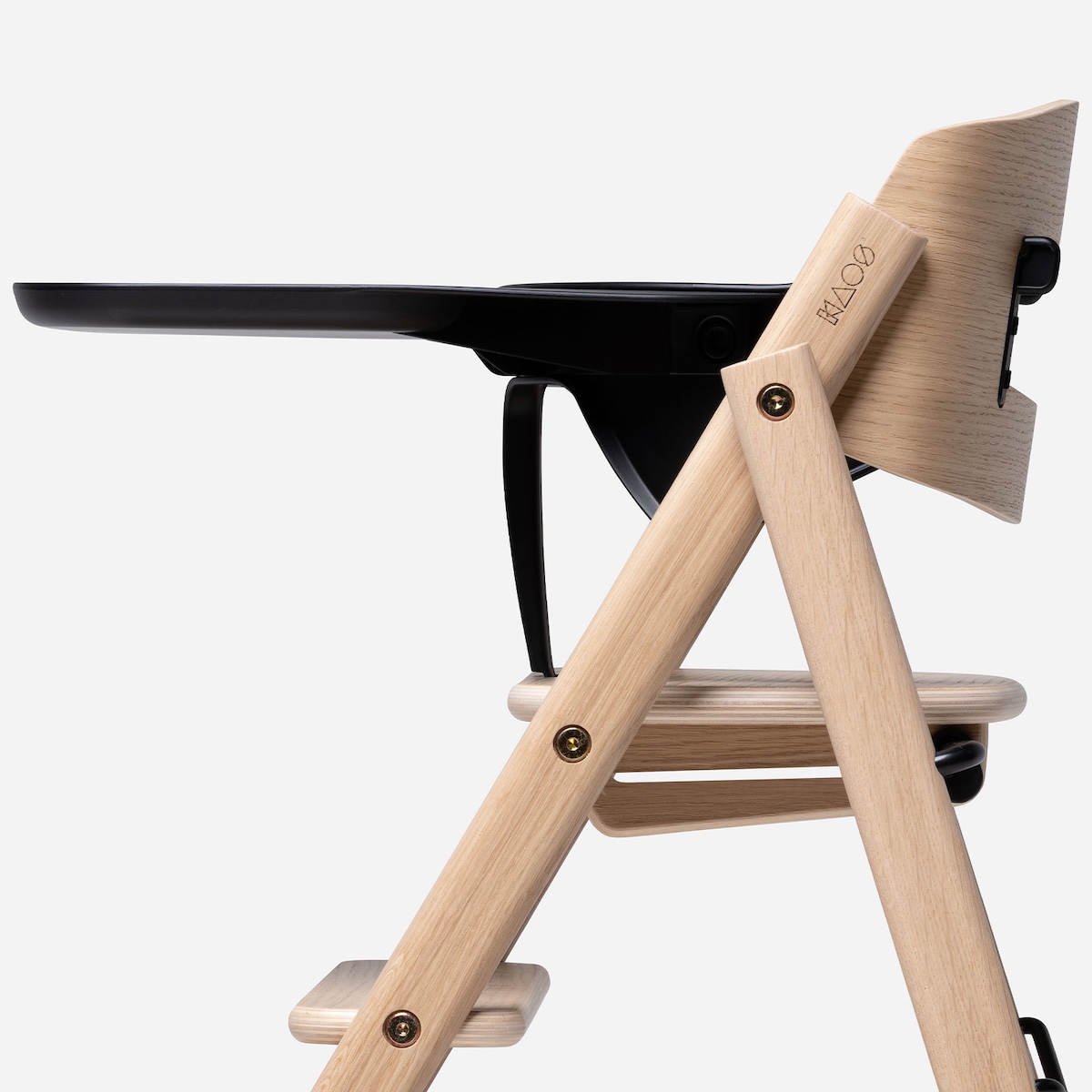 KAOS Klapp – schwarzes Tablett aus recyceltem Kunststoff