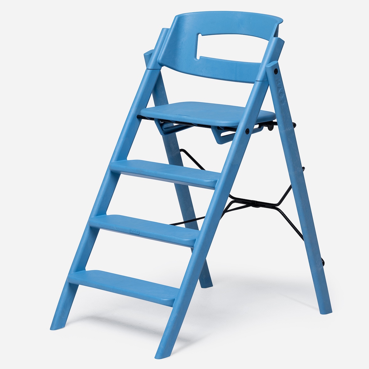 KAOS Klapp Schwedischer Hochstuhl aus recyceltem Kunststoff in Blau