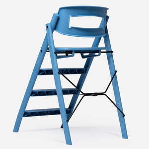 KAOS Klapp Schwedischer Hochstuhl aus recyceltem Kunststoff in Blau