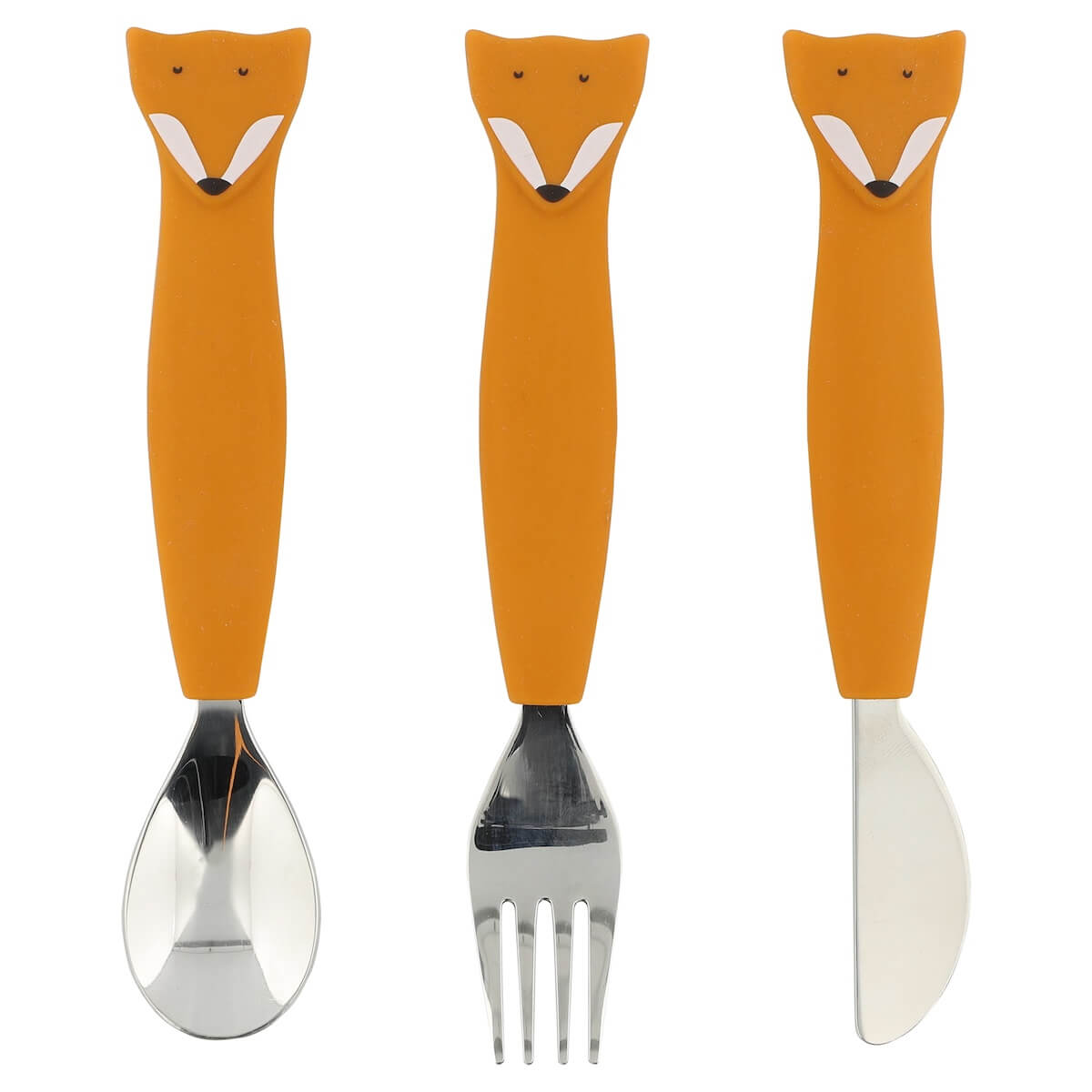 Kinderbesteck Set aus Silikon 3-teilig Mr. Fox Trixie