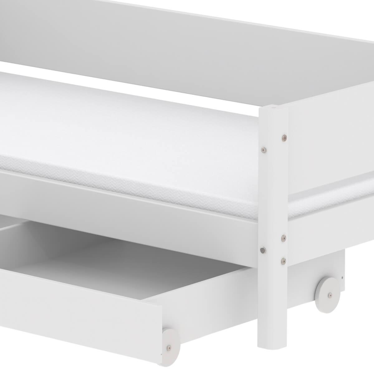 Kinderbett 90x200cm 2 Schubladen WHITE Flexa weiß