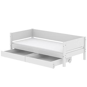 Kinderbett 90x200cm 2 Schubladen WHITE Flexa weiß