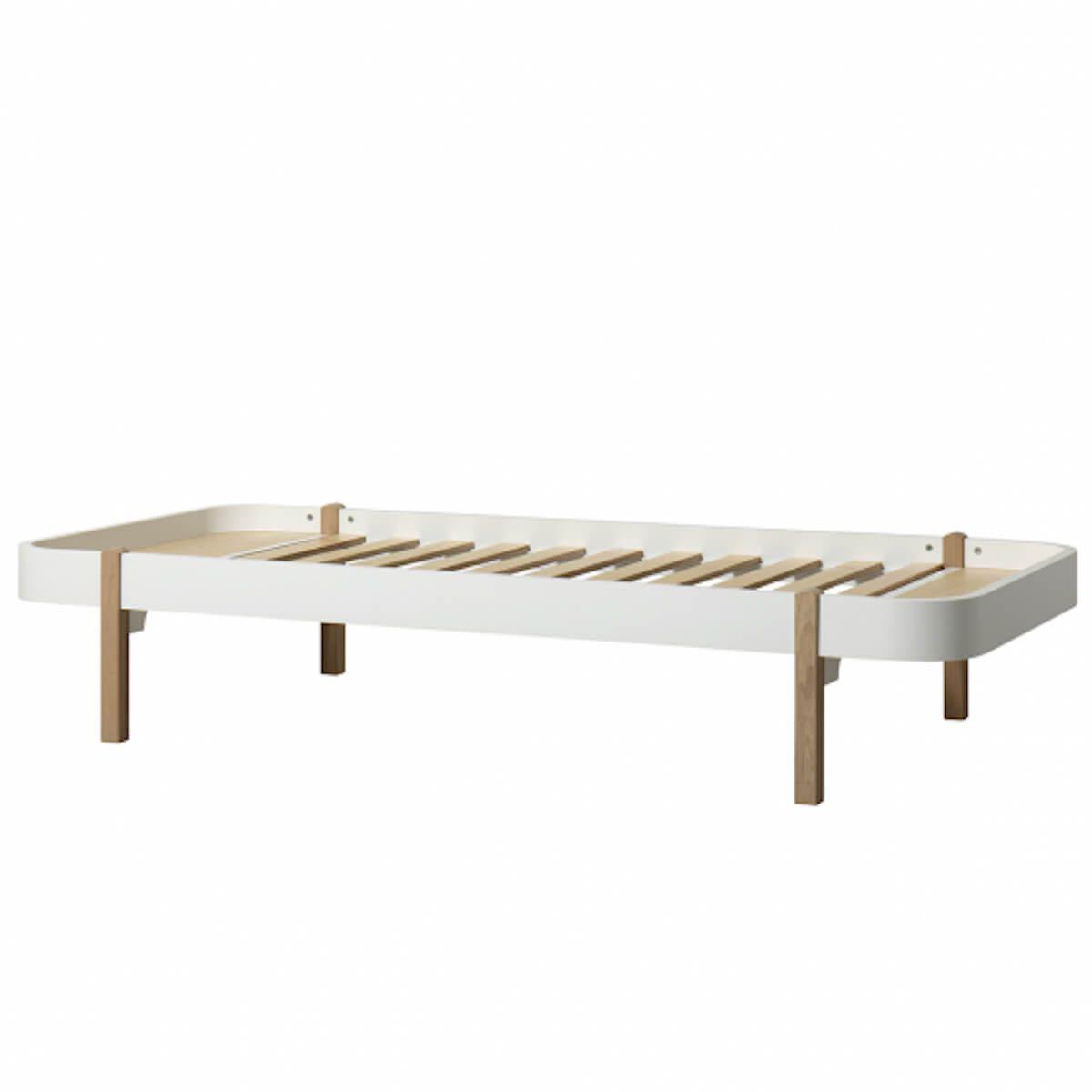 Kinderbett 90x200cm WOOD LOUNGER Oliver Furniture weiß-Eiche