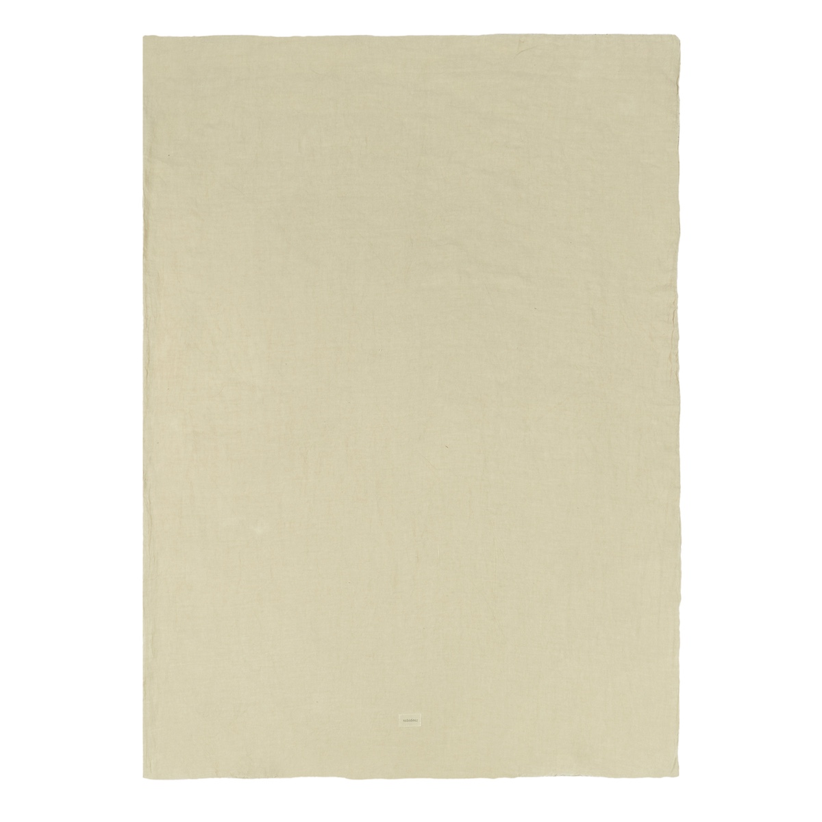 Kinderbettbezug 140x100cm, aus gewaschenem Baumwoll/Leinengemisch, Nobodinoz green tea