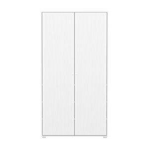 Kinderschrank 2 Türen Rillen SAGA FLEXA weiß