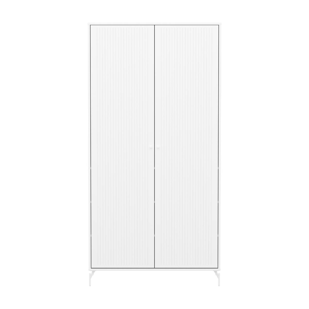 Kinderschrank mit 2 Türen und Fußteil SAGA FLEXA blanc