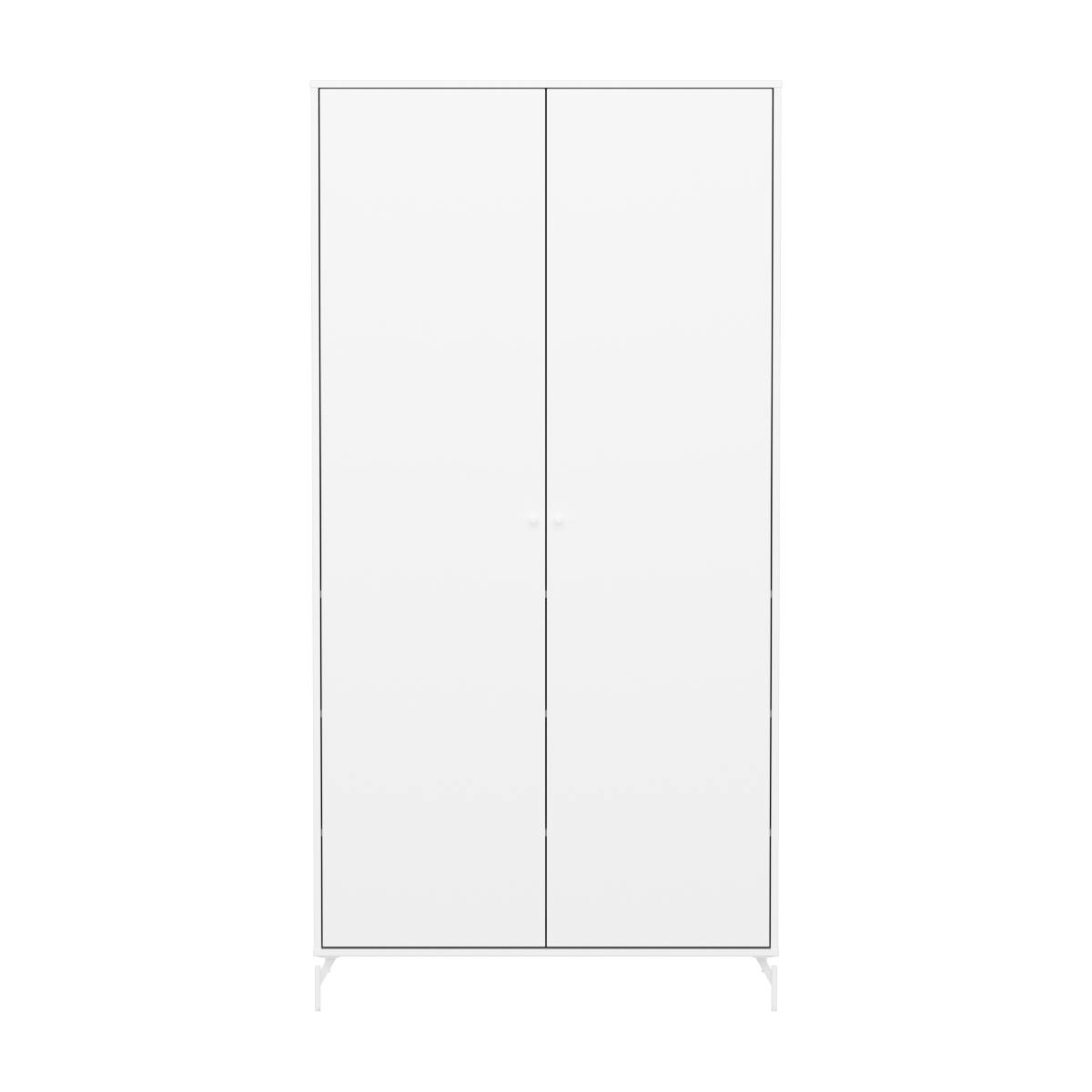 Kinderschrank mit 2 Türen und Fußteil SAGA FLEXA blanc