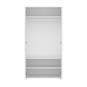 Kinderschrank mit 2 Türen und Fußteil SAGA FLEXA Eiche weiß