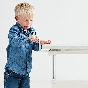 Kinderschreibtisch höhenverstellbar Flexa white wash 