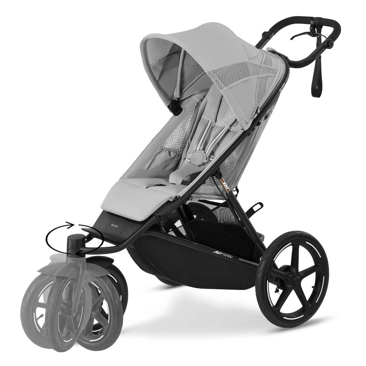 Kinderwagen AVI SPIN BLK Cybex Fog Grey