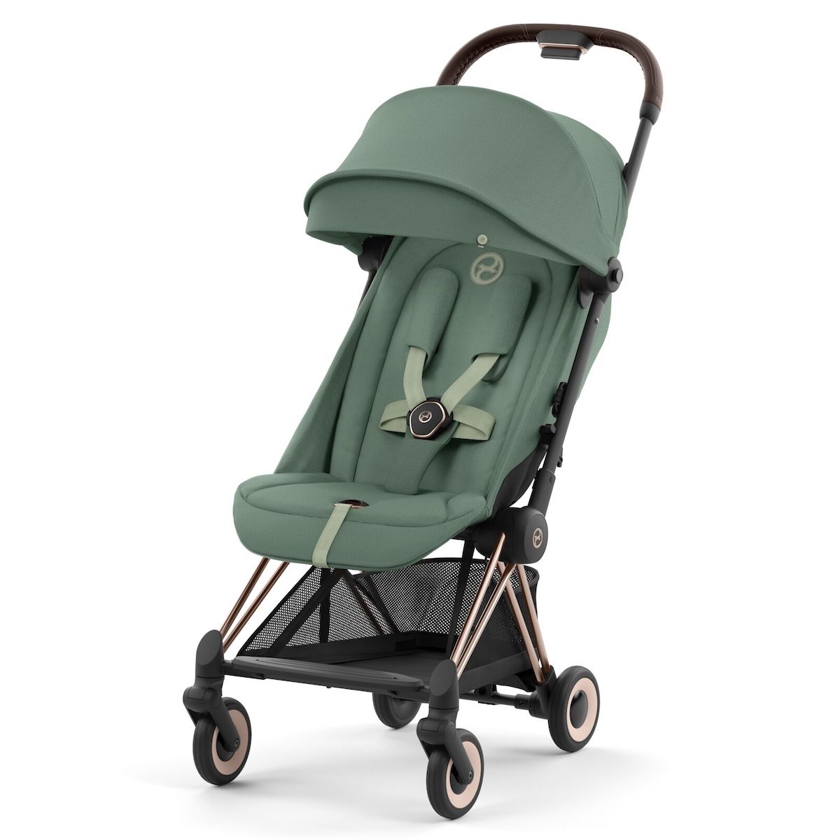 Kinderwagen COŸA Cybex Rosegold-Leaf Green