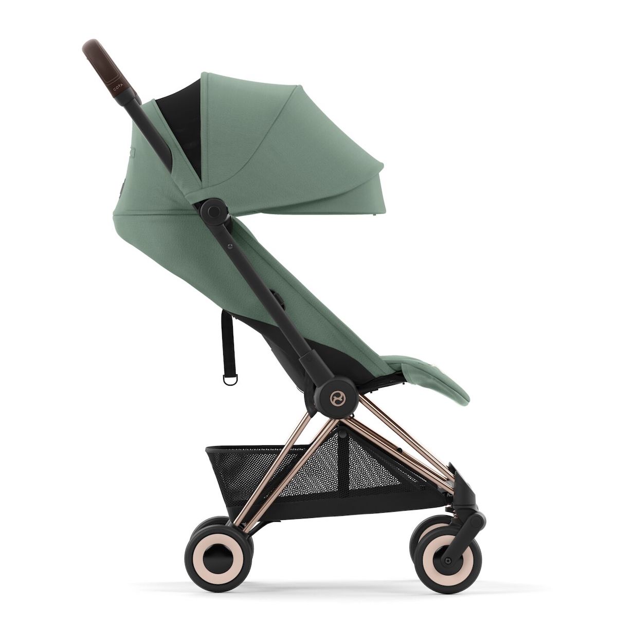 Kinderwagen COŸA Cybex Rosegold-Leaf Green