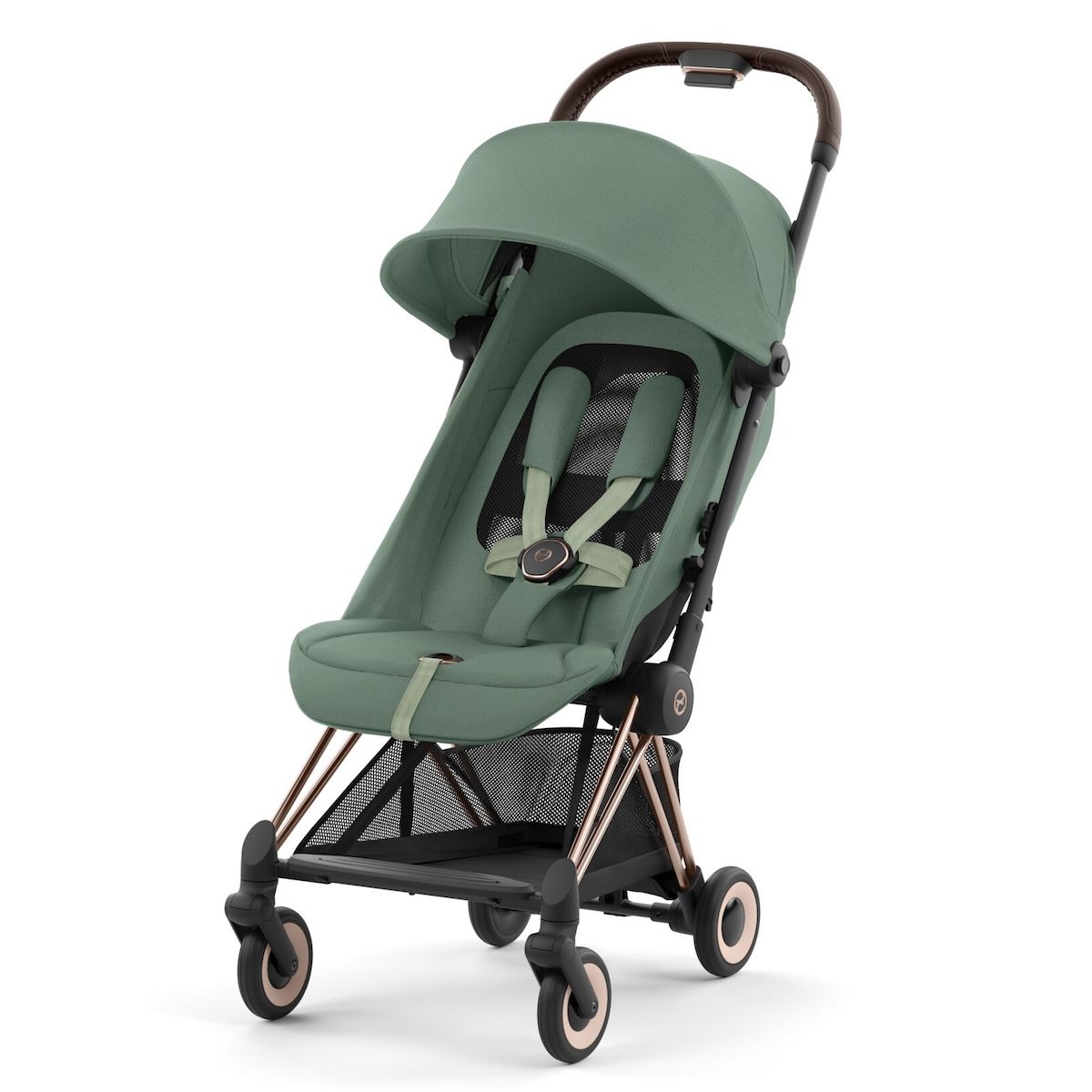 Kinderwagen COŸA Cybex Rosegold-Leaf Green