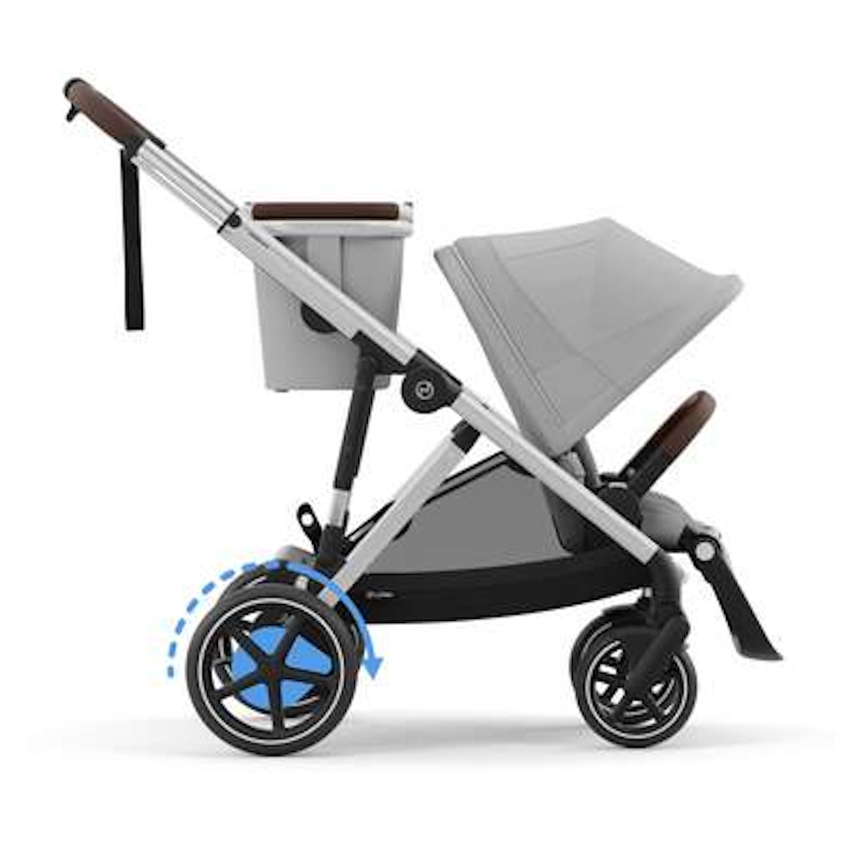Kinderwagen eGAZELLE S silver BP Cybex Stone Grey
