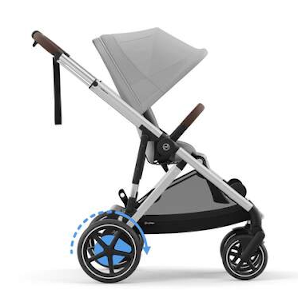 Kinderwagen eGAZELLE S silver BP Cybex Stone Grey