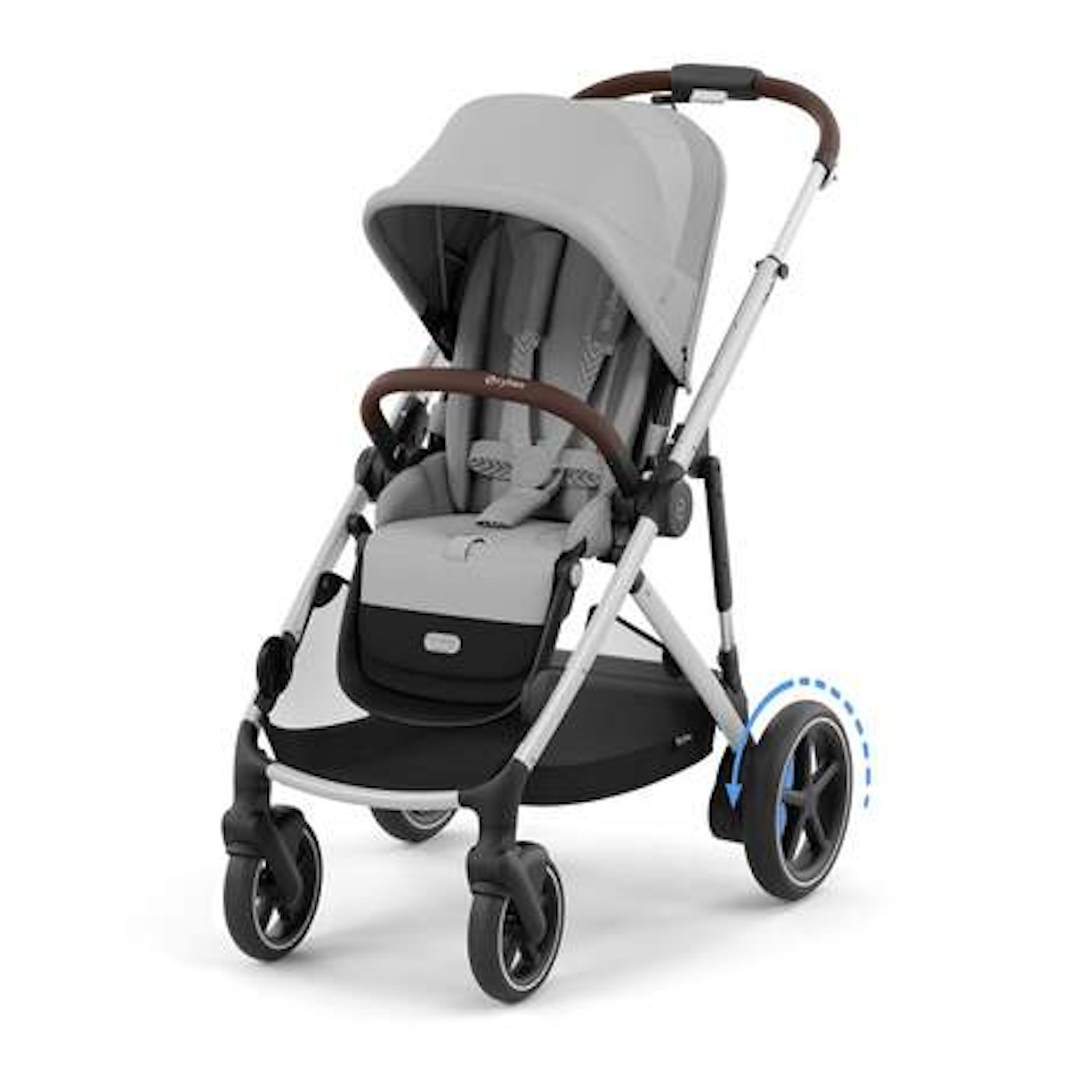 Kinderwagen eGAZELLE S silver BP Cybex Stone Grey