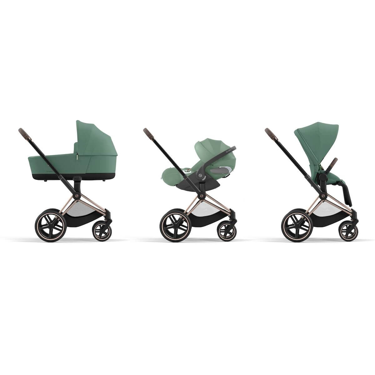 Kinderwagenaufsatz luxe PRIAM Cybex Leaf Green