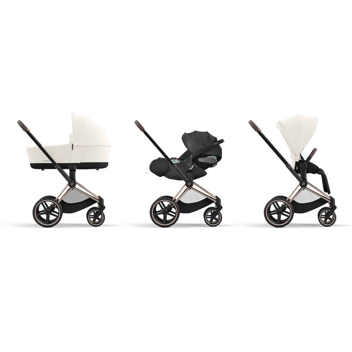 Kinderwagenaufsatz luxe PRIAM Cybex Off White