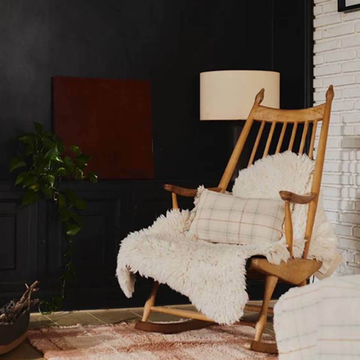 Kissen 25x40cm HANDLOOM Wouf wouf Lorena Canals blue sage