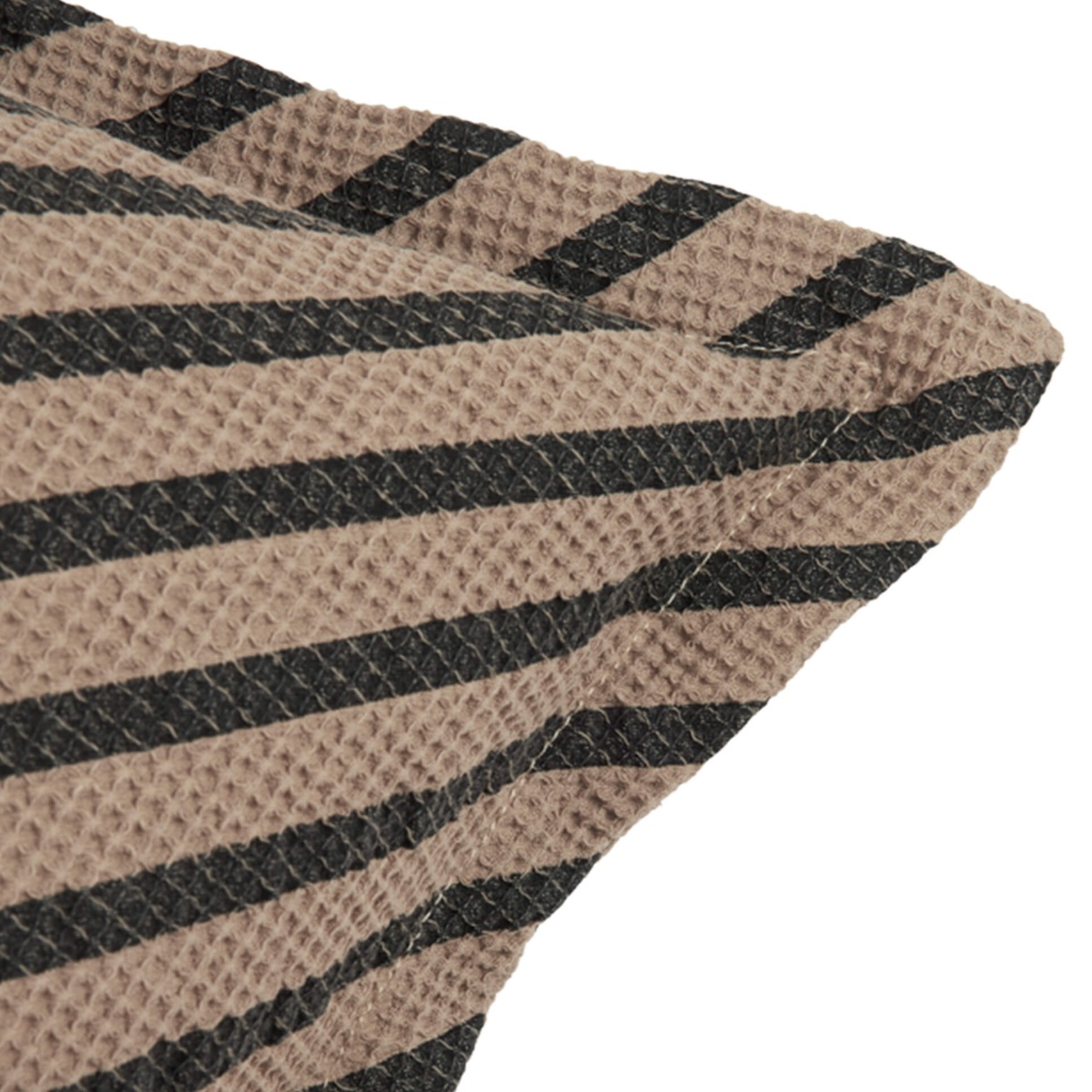 Kissen 45x45cm LANDSCAPE Nobodinoz Waffle stripes sesame