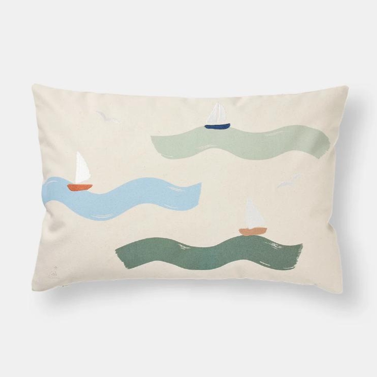 Kissen mit Stickerei 40x60cm CINNA Dear April Big Waves