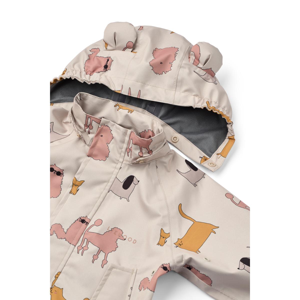 Kit de vêtements de pluie MANU 86 Liewood Cats and Dogs sandy