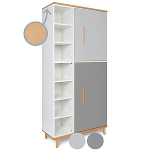 Kleiderschank 198cm 2-türig NADO manhattan grey-slate grey