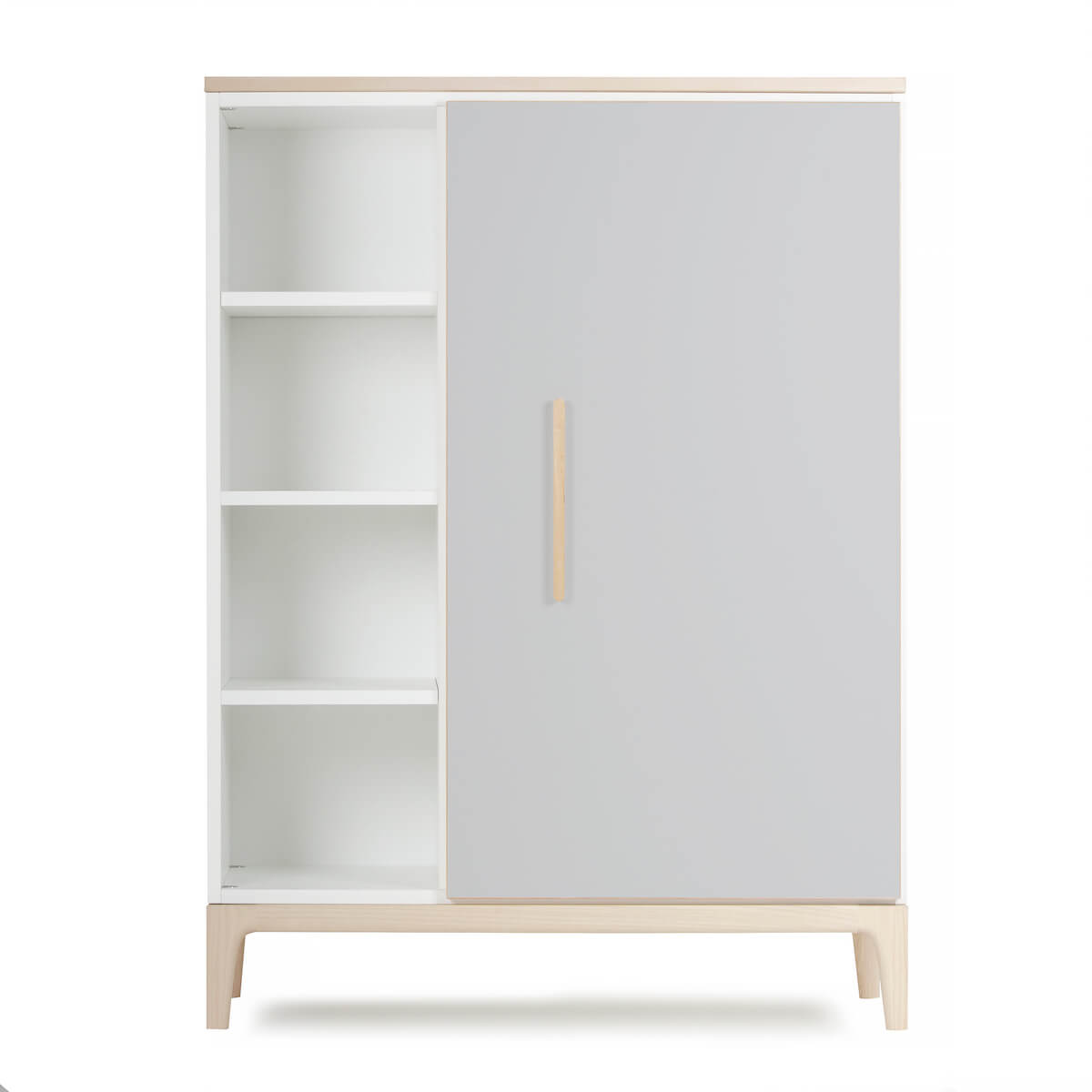 Kleiderschrank 120 cm 1-türig NADO Curve Esche manhattan grey