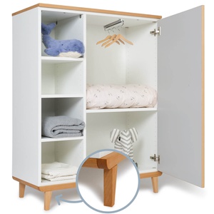 Kleiderschrank 120 cm 1-türig NADO Retro Buche manhattan grey