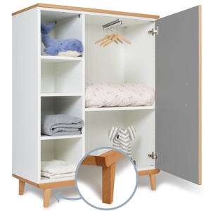 Kleiderschrank 120 cm 1-türig NADO Retro Buche slate grey