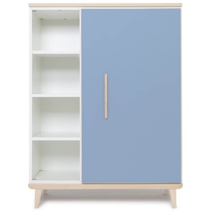 Kleiderschrank 120 cm 1-türig NADO Retro Esche capri blue